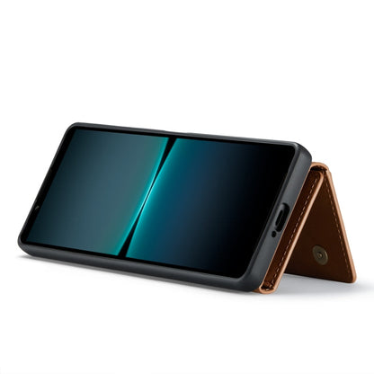 For Sony Xperia 1 VI DG.MING M2 Series 3-Fold Multi Card Bag + Magnetic Phone Case(Brown)
