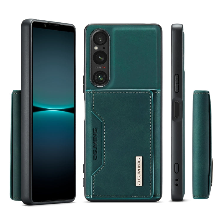 For Sony Xperia 1 VI DG.MING M2 Series 3-Fold Multi Card Bag + Magnetic Phone Case(Green)