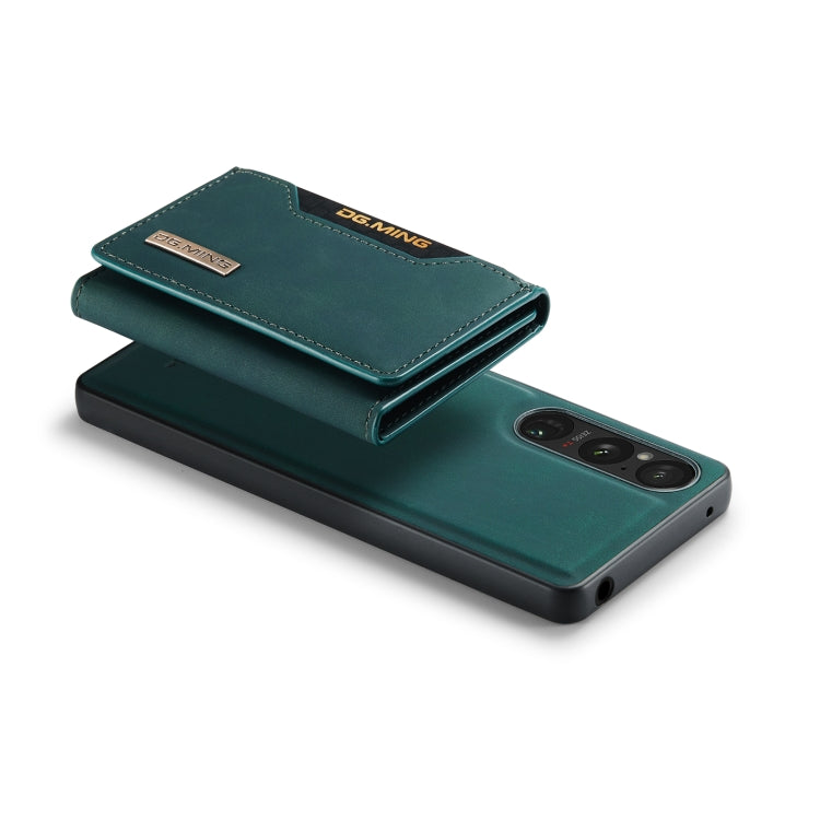 For Sony Xperia 1 VI DG.MING M2 Series 3-Fold Multi Card Bag + Magnetic Phone Case(Green)
