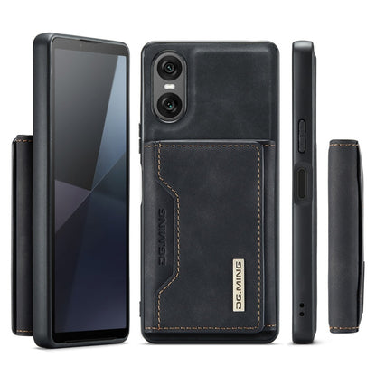 For Sony Xperia 10 VI DG.MING M2 Series 3-Fold Multi Card Bag + Magnetic Phone Case(Black)