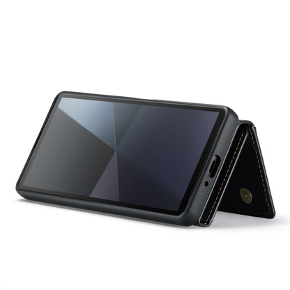 For Sony Xperia 10 VI DG.MING M2 Series 3-Fold Multi Card Bag + Magnetic Phone Case(Black)