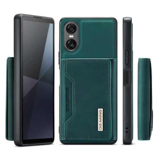 For Sony Xperia 10 VI DG.MING M2 Series 3-Fold Multi Card Bag + Magnetic Phone Case(Green)