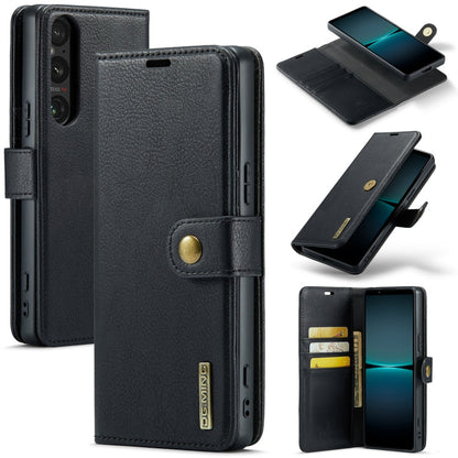 For Sony Xperia 1 VI DG.MING Crazy Horse Texture Detachable Magnetic Leather Phone Case(Black)