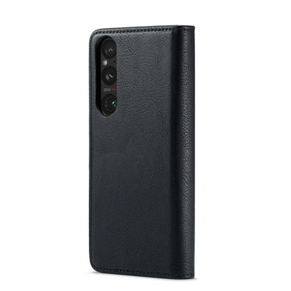 For Sony Xperia 1 VI DG.MING Crazy Horse Texture Detachable Magnetic Leather Phone Case(Black)