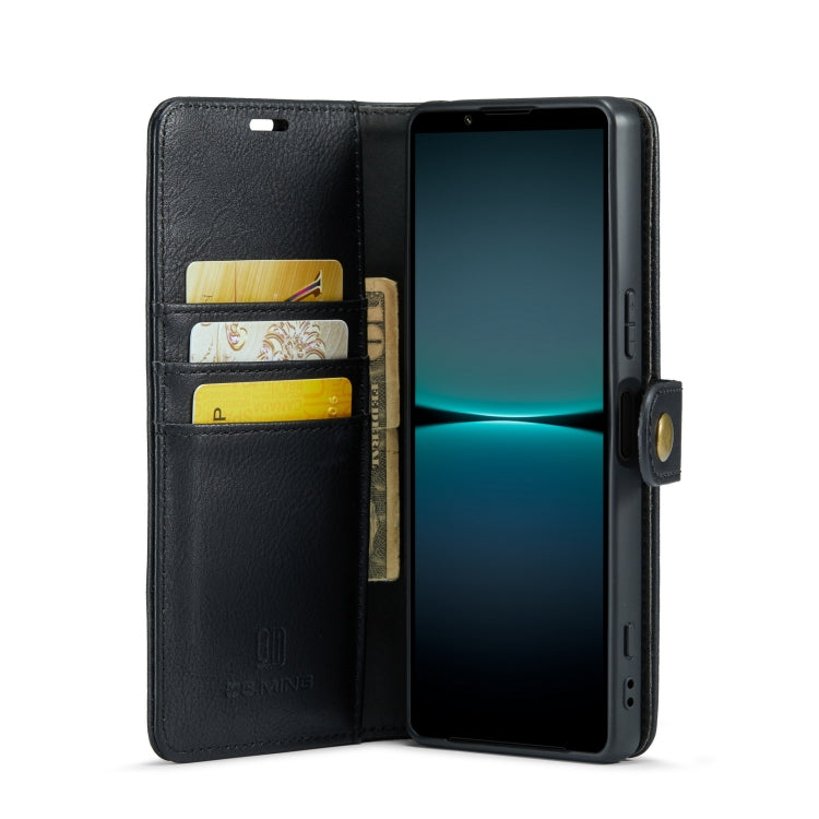 For Sony Xperia 1 VI DG.MING Crazy Horse Texture Detachable Magnetic Leather Phone Case(Black)