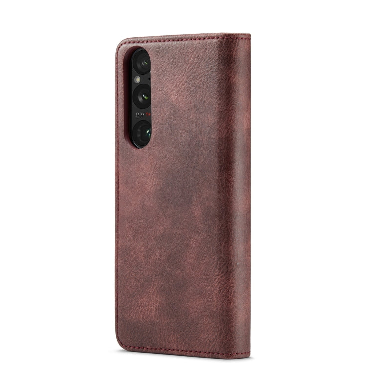 For Sony Xperia 1 VI DG.MING Crazy Horse Texture Detachable Magnetic Leather Phone Case(Red)