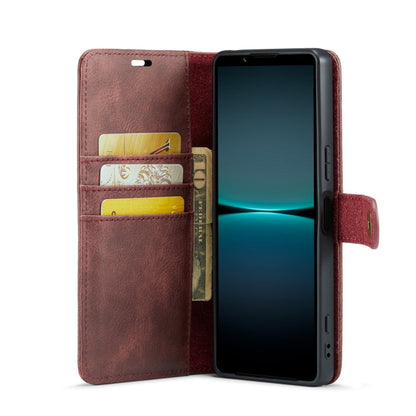 For Sony Xperia 1 VI DG.MING Crazy Horse Texture Detachable Magnetic Leather Phone Case(Red)
