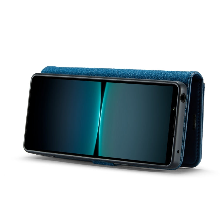 For Sony Xperia 1 VI DG.MING Crazy Horse Texture Detachable Magnetic Leather Phone Case(Blue)