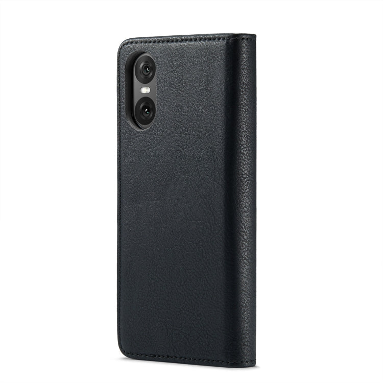 For Sony Xperia 10 VI DG.MING Crazy Horse Texture Detachable Magnetic Leather Phone Case(Black)