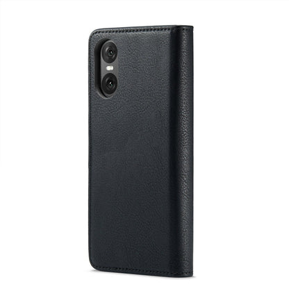 For Sony Xperia 10 VI DG.MING Crazy Horse Texture Detachable Magnetic Leather Phone Case(Black)