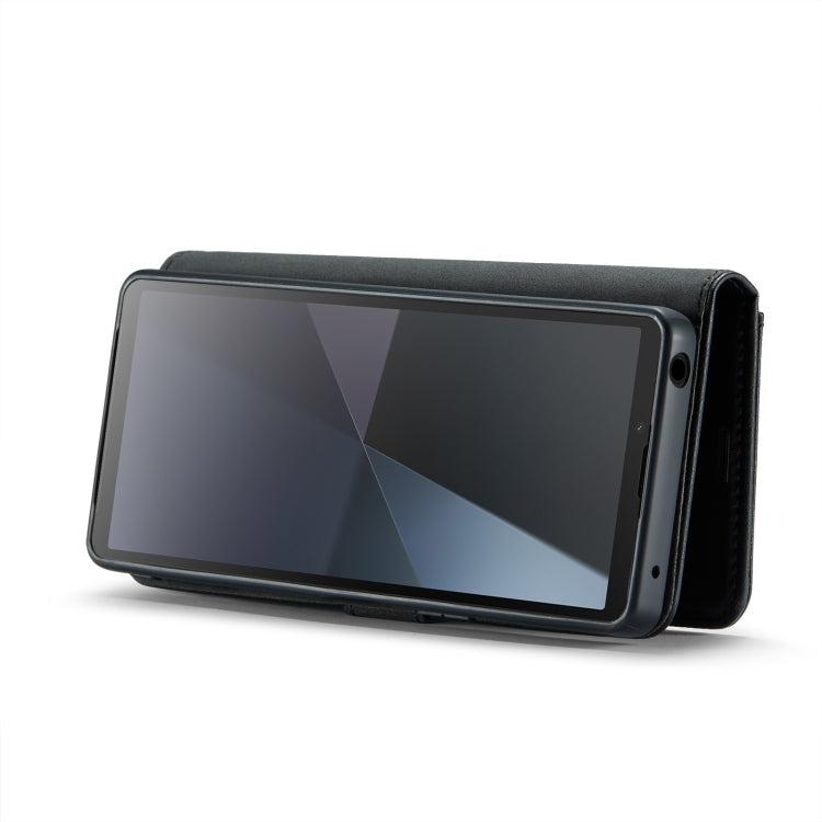 For Sony Xperia 10 VI DG.MING Crazy Horse Texture Detachable Magnetic Leather Phone Case(Black)
