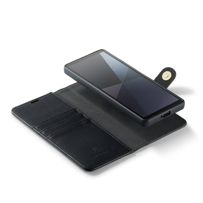 For Sony Xperia 10 VI DG.MING Crazy Horse Texture Detachable Magnetic Leather Phone Case(Black)