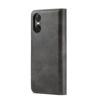 For Sony Xperia 10 VI DG.MING Crazy Horse Texture Detachable Magnetic Leather Phone Case(Grey)