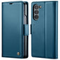 For Samsung Galaxy Z Fold6 5G CaseMe 023 Butterfly Buckle Litchi Texture RFID Anti-theft Leather Phone Case(Blue)