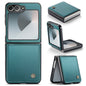 For Samsung Galaxy Z Flip6 / Flip7 FE CaseMe 023 Butterfly Buckle Litchi Texture RFID Anti-theft Leather Phone Case(Pearly Blue)