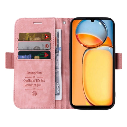 For Xiaomi Redmi 13C 4G / 5G BETOPNICE Dual-side Buckle Leather Phone Case(Pink)