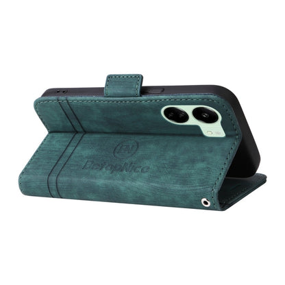 For Xiaomi Redmi 13C 4G / 5G BETOPNICE Dual-side Buckle Leather Phone Case(Green)