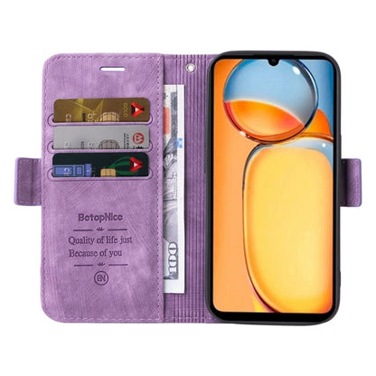 For Xiaomi Redmi 13C 4G / 5G BETOPNICE Dual-side Buckle Leather Phone Case(Purple)