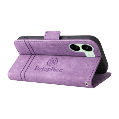 For Xiaomi Redmi 13C 4G / 5G BETOPNICE Dual-side Buckle Leather Phone Case(Purple)