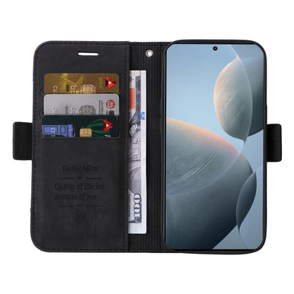 Pour Xiaomi Redmi K70 / K70 Pro 5G BETOPNICE Étui de téléphone en cuir avec boucle double face (noir)