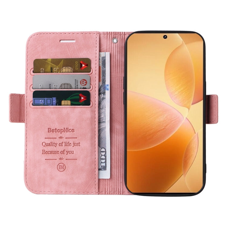 For Xiaomi Poco X6 Pro / Redmi K70E 5G BETOPNICE Dual-side Buckle Leather Phone Case(Pink)