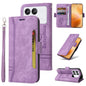 Pour Xiaomi Poco X6 Pro / Redmi K70E 5G BETOPNICE Étui de téléphone en cuir à boucle double face (violet)