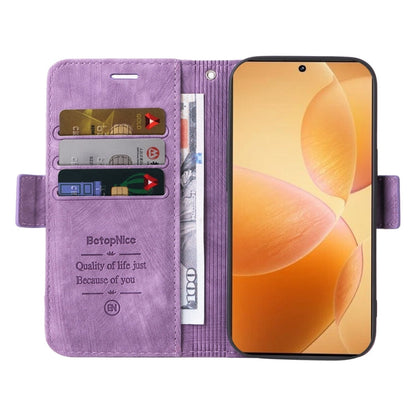 Pour Xiaomi Poco X6 Pro / Redmi K70E 5G BETOPNICE Étui de téléphone en cuir à boucle double face (violet)