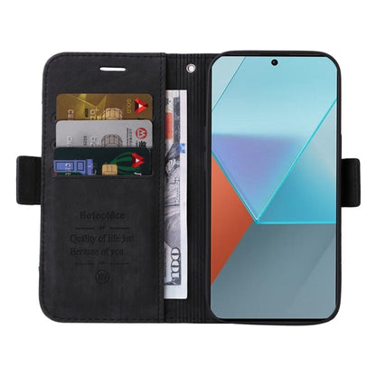 For Xiaomi Poco X6 5G / Redmi Note 13 Pro 5G Global BETOPNICE Dual-side Buckle Leather Phone Case(Black)