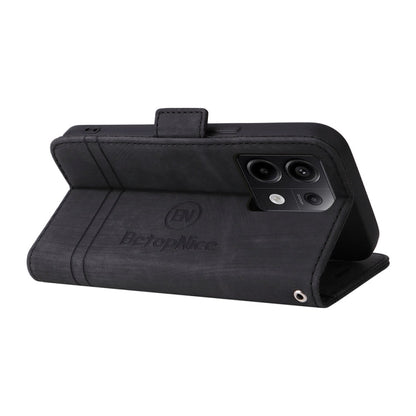 For Xiaomi Poco X6 5G / Redmi Note 13 Pro 5G Global BETOPNICE Dual-side Buckle Leather Phone Case(Black)