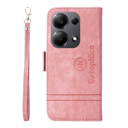 For Xiaomi Poco M6 Pro 4G/Redmi Note13 Pro 4G Global BETOPNICE Dual-side Buckle Leather Phone Case(Pink)