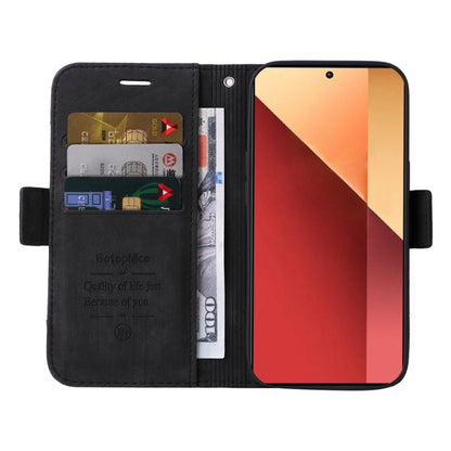For Xiaomi Poco M6 Pro 4G/Redmi Note13 Pro 4G Global BETOPNICE Dual-side Buckle Leather Phone Case(Black)