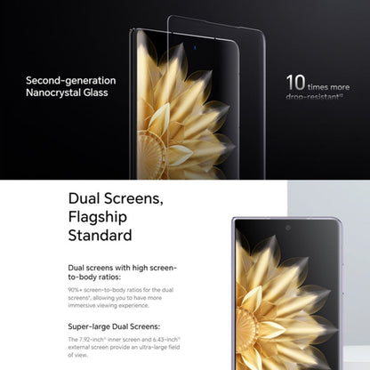 Honor Magic V2 5G, 16GB+256GB, 7.92 inch + 6.43 inch MagicOS 7.2 Snapdragon 8 Gen2  Octa Core up to 3.36GHz, Network: 5G, OTG, Not Support Google Play(Gold)
