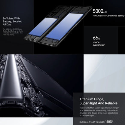 Honor Magic V2 5G, 16GB+256GB, 7.92 inch + 6.43 inch MagicOS 7.2 Snapdragon 8 Gen2  Octa Core up to 3.36GHz, Network: 5G, OTG, Not Support Google Play(Gold)