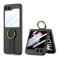 For Samsung Galaxy Z Flip6 GKK Integrated Ultrathin Shockproof Phone Case with Ring Wrist Strap(Black)