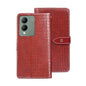 For vivo Y17s 4G Global idewei Crocodile Texture Leather Phone Case(Red)