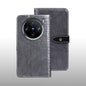 For vivo X100 Pro idewei Crocodile Texture Leather Phone Case(Grey)