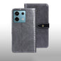 Pour Xiaomi Redmi Note 13 Pro 5G Étui de téléphone en cuir texture crocodile idewei (Gris)