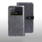 For Xiaomi Poco X6 Pro 5G idewei Crocodile Texture Leather Phone Case(Grey)