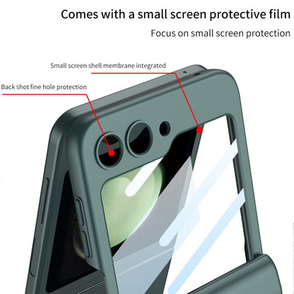 For Samsung Galaxy Z Flip5 GKK Integrated Magnetic Full Coverage Folding Phone Case(Purple)