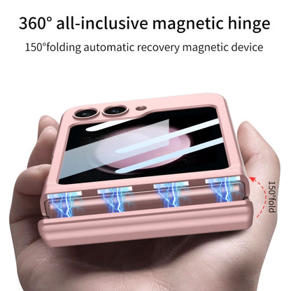 For Samsung Galaxy Z Flip5 GKK Integrated Magnetic Full Coverage Folding Phone Case(Purple)
