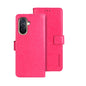For Huawei nova Y71 idewei Crazy Horse Texture Leather Phone Case with Holder(Rose Red)