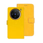 For vivo X100 idewei Crazy Horse Texture Leather Phone Case(Yellow)