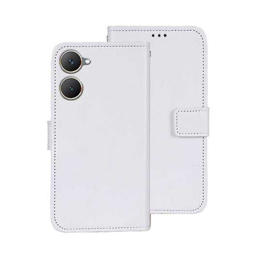 For vivo Y03 4G Global idewei Crazy Horse Texture Leather Phone Case(White)