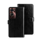 Pour étui de téléphone en cuir avec texture cheval fou idewei pour vivo Y28s 5G (Noir)