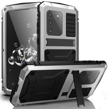 For Samsung Galaxy S20 Plus R-JUST Waterproof Shockproof Dustproof Metal + Silicone Protective Case(Silver)