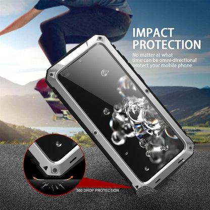 For Samsung Galaxy S20 Plus R-JUST Waterproof Shockproof Dustproof Metal + Silicone Protective Case(Silver)