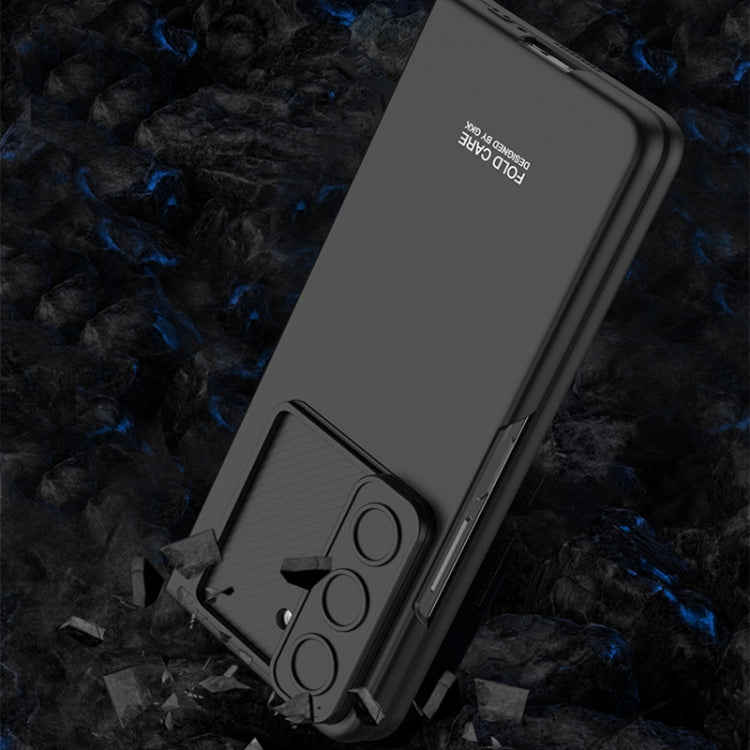 For Samsung Galaxy Z Fold5 GKK Integrated Ultra-thin Sliding Camshield Flip Phone Case(Green)