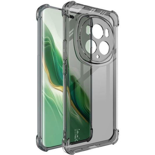 Pour Honor Magic6 Pro 5G Coque de téléphone en TPU antichoc imak avec coussin d'air (noir transparent)