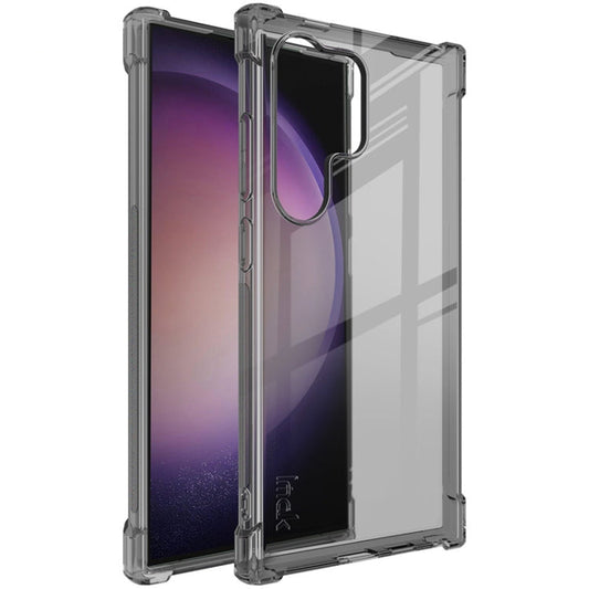 Pour Samsung Galaxy S24 Ultra 5G imak Coque antichoc en TPU Airbag (Noir Transparent)