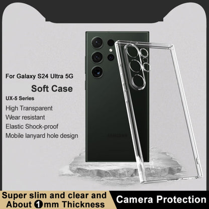For Samsung Galaxy S24 Ultra 5G imak UX-5 Series Transparent Shockproof TPU Protective Case(Transparent)